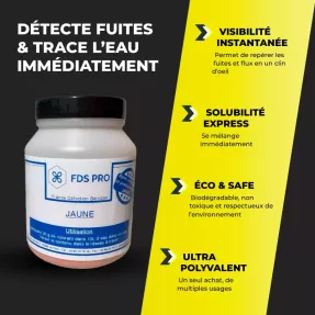Colorant traceur jaune recherche de fuites