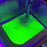 Démonstration fluorescéine couleur intense